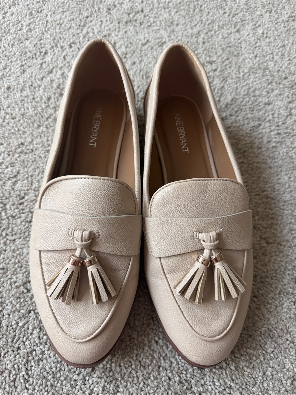Lane Bryant Beige Tassel Loafers